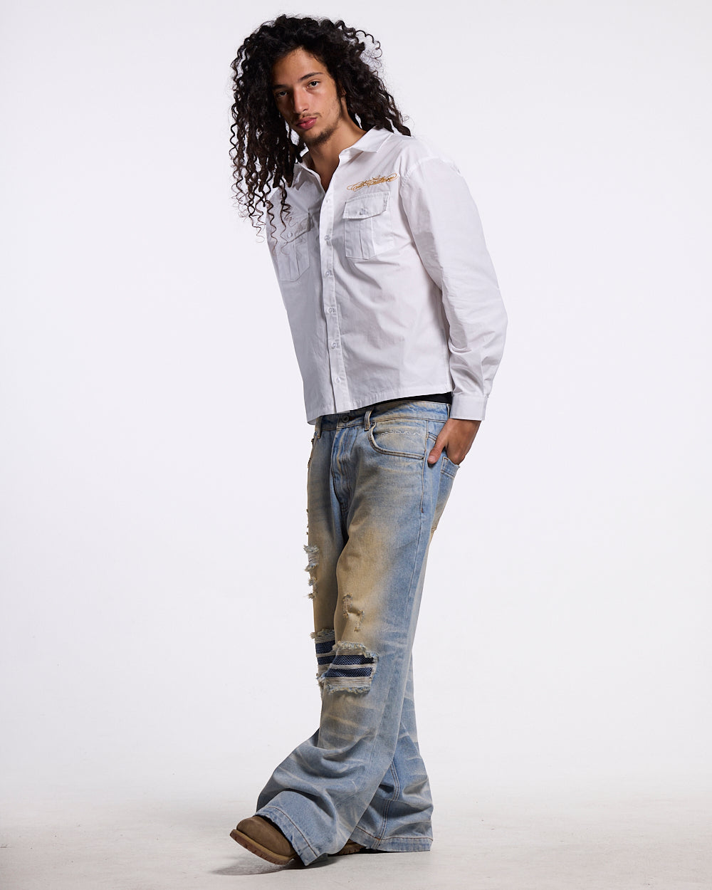GLYPH LONGSLEEVE SHIRT WHITE