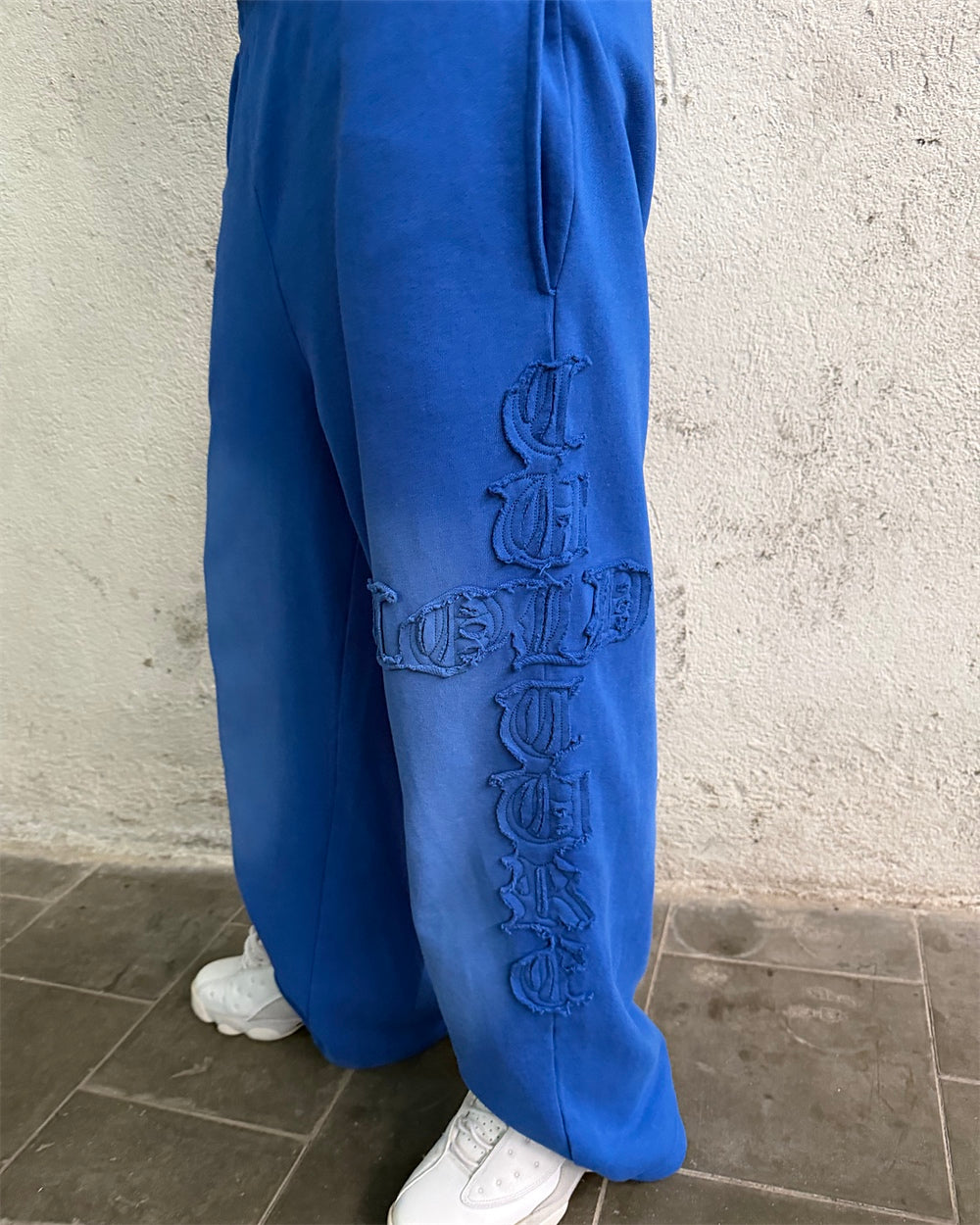 CROSSED SWEATPANTS BLUE
