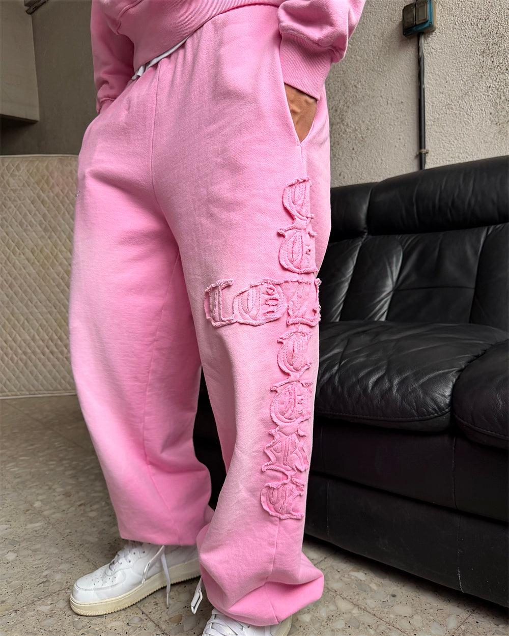 CROSSED SWEATPANTS PINK