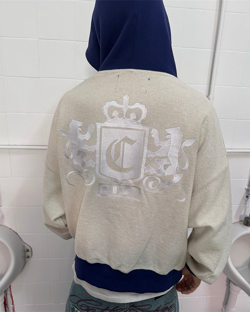 REVERSE FLEECE ZIP HOODIE HEATHER GREY