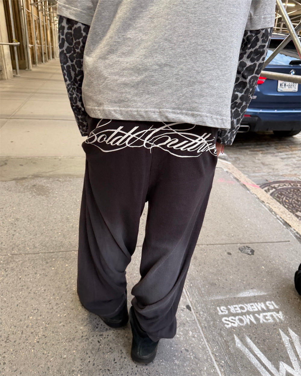 TROPICAL WAFFLE PANTS DARK GREY