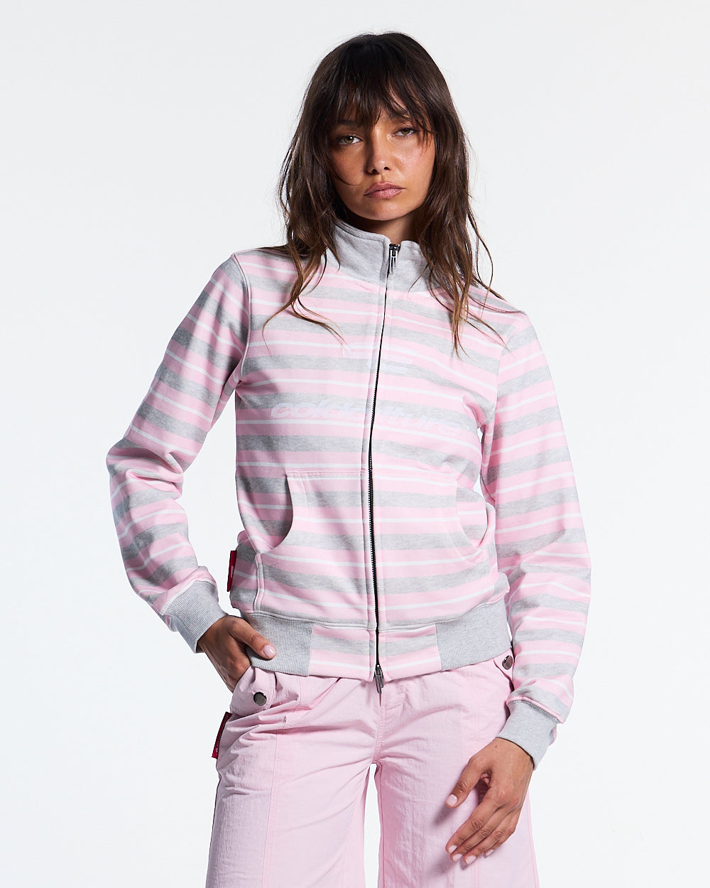 LISA ZIP HOODIE PINK