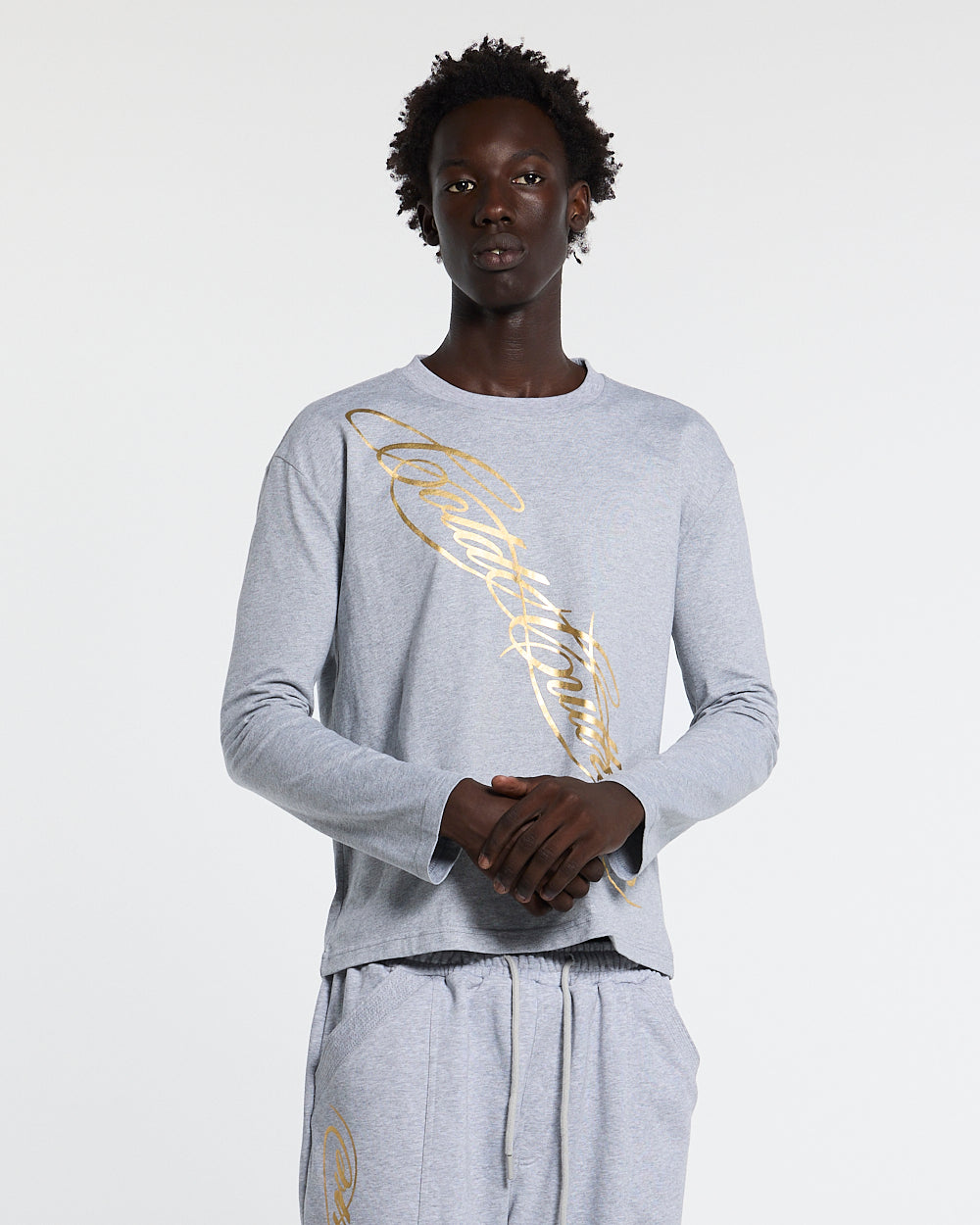 ICON LONGSLEEVE TEE HEATHER GREY