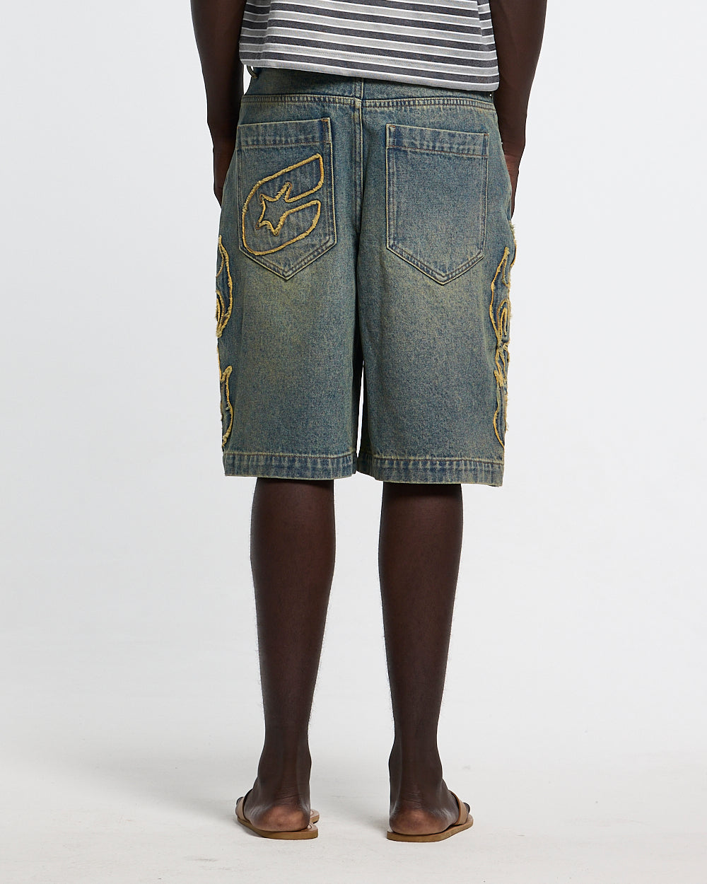 TRIBAL DISTRESSED V2 SHORTS GREEN