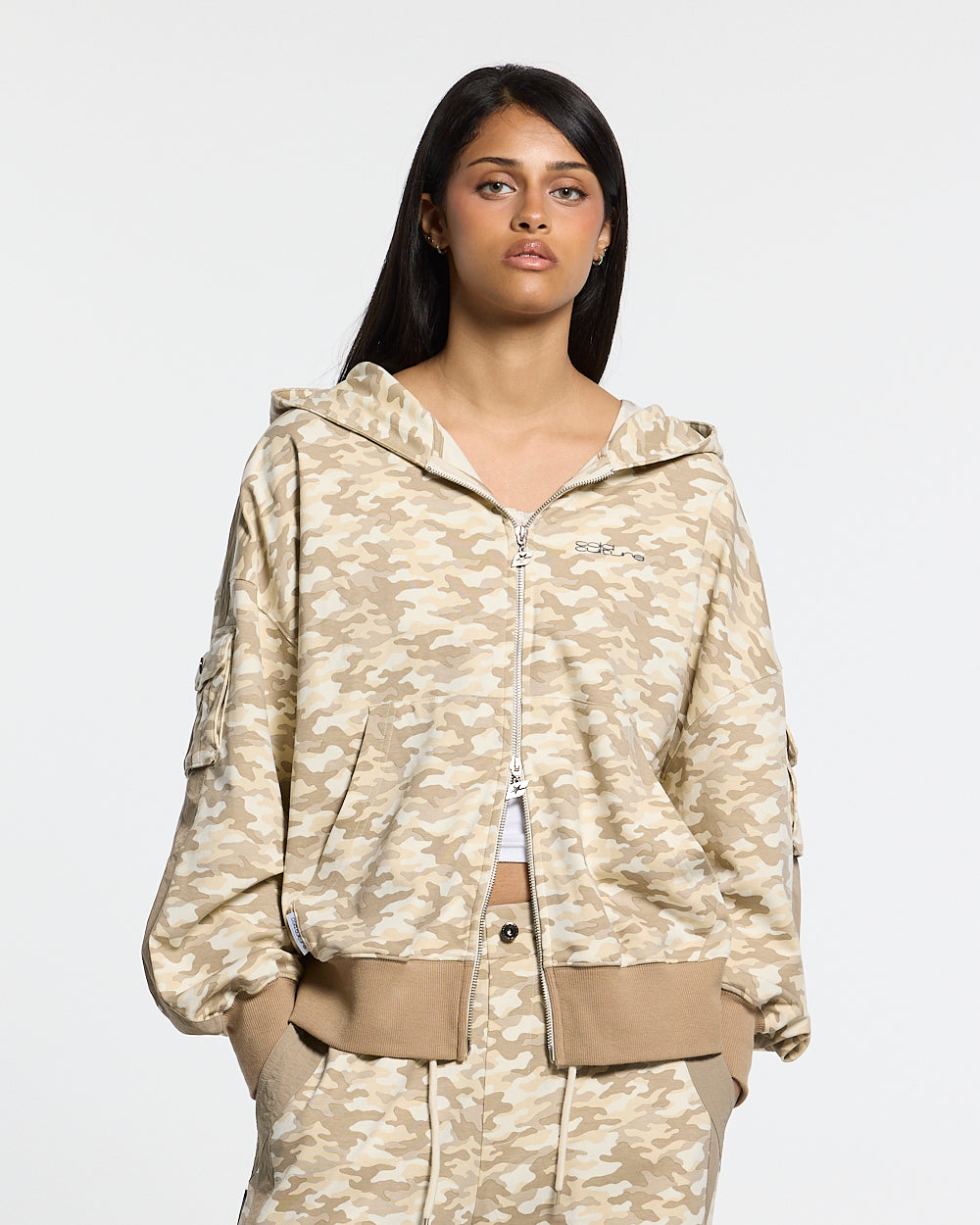 NEUTRAL FIELD ZIP HOODIE CAMO