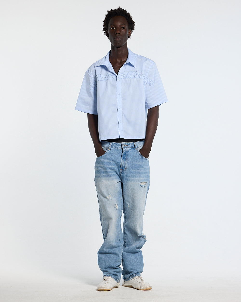 SUN DISTRESS SHIRT BLUE