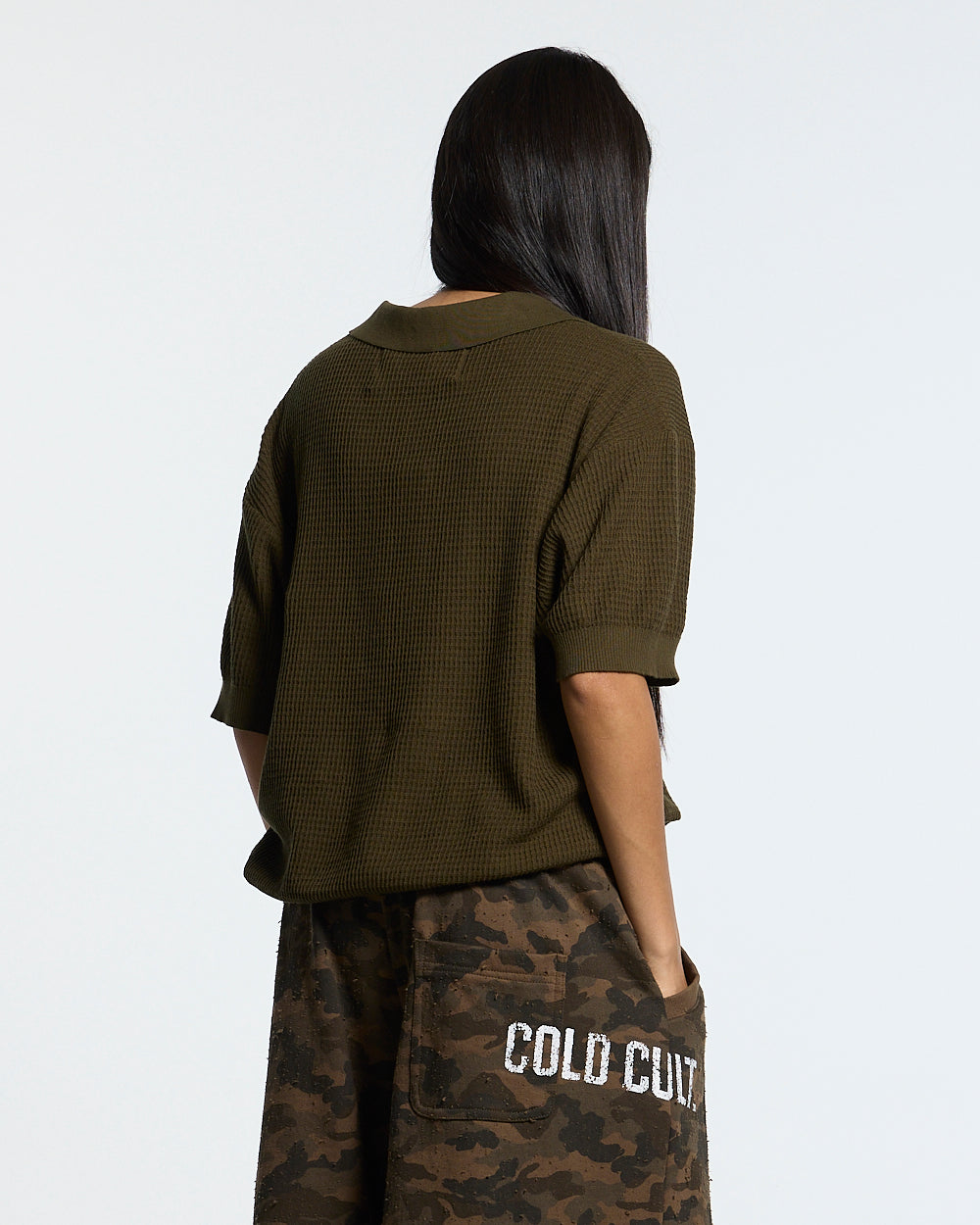 SPARROW KNIT POLO GREEN