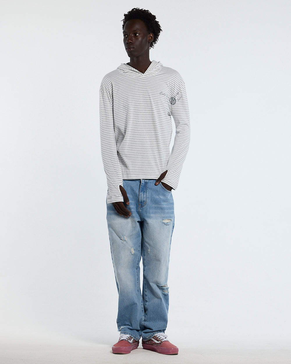 POSTAL HOODED LONGSLEEVE WHITE