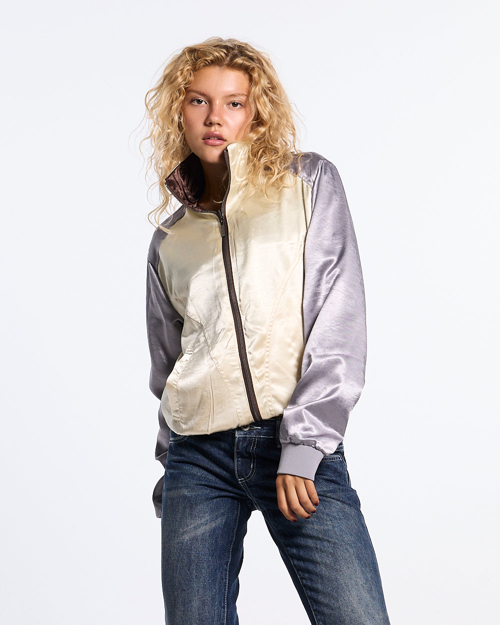 TOGGLE BOMBER WOMAN BROWN