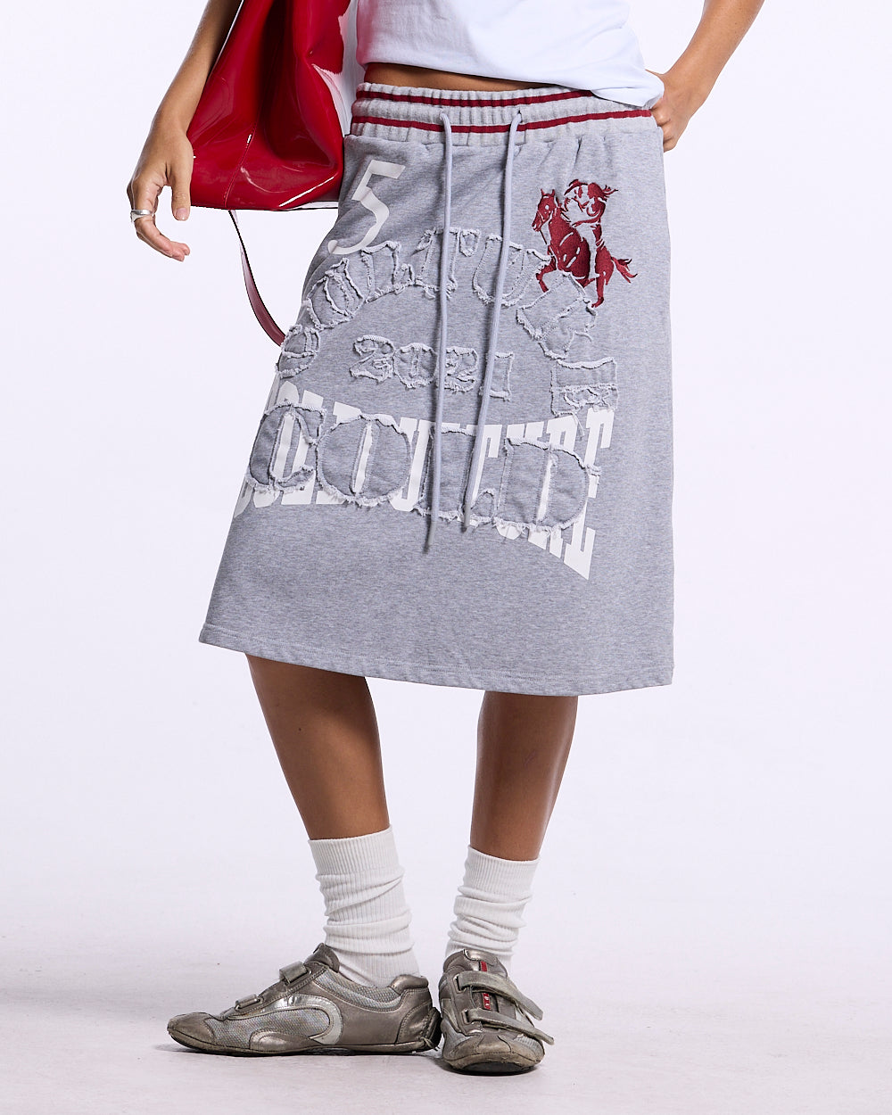 SWING SKIRT HEATHER GREY