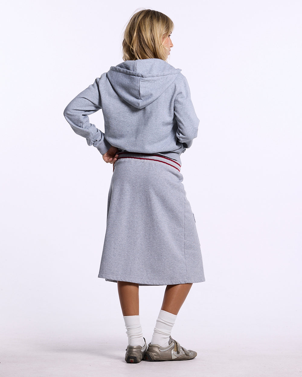 SWING ZIP HOODIE HEATHER GREY