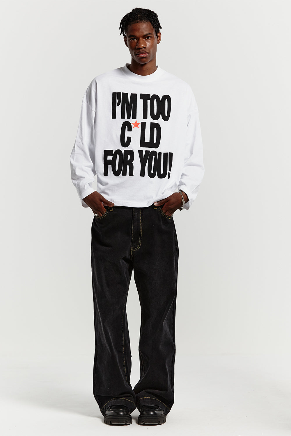 IM TOO COLD LONGSLEEVE TEE WHITE