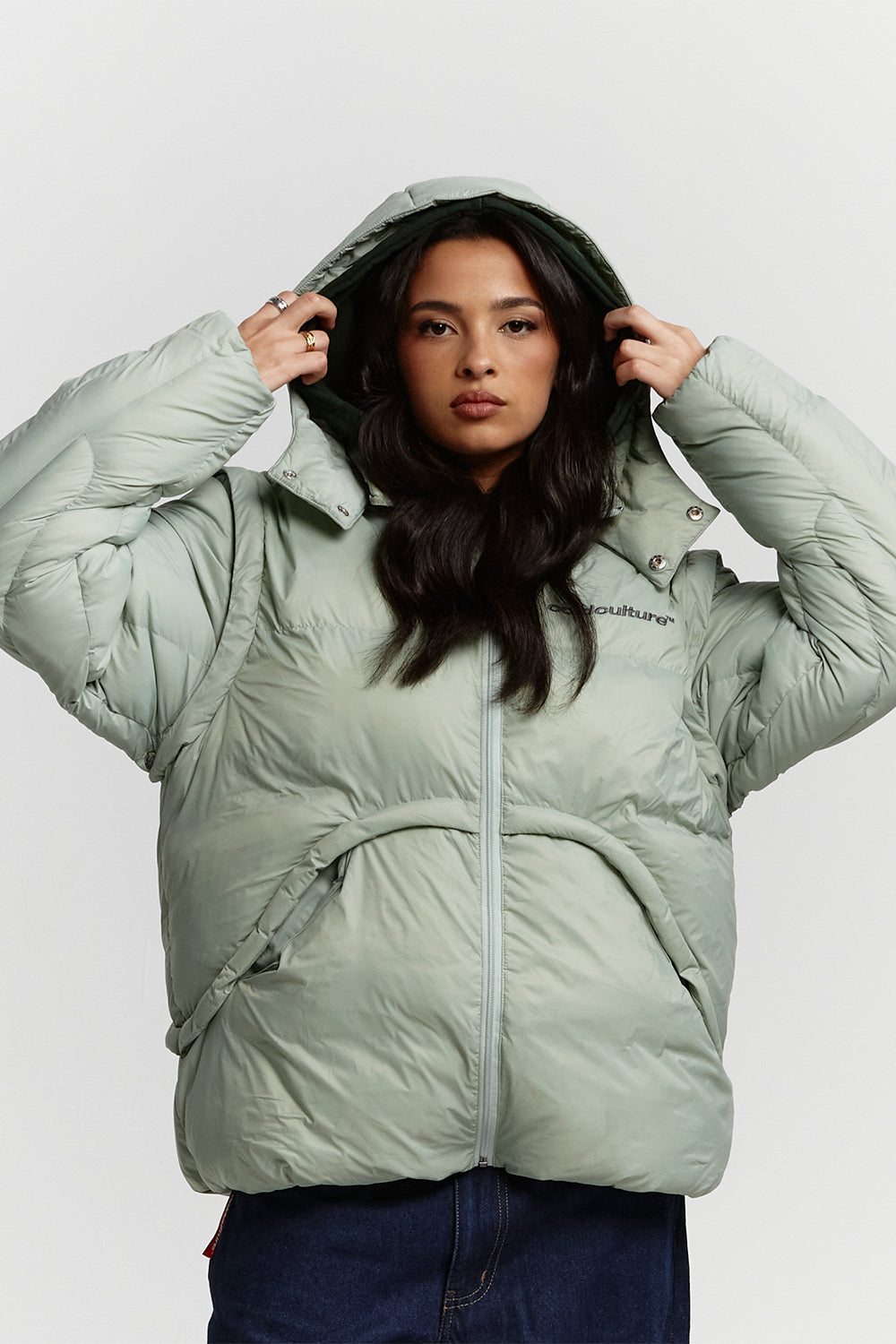 MULTIFUNCTIONAL PUFFER JACKET PISTACHIO GREEN