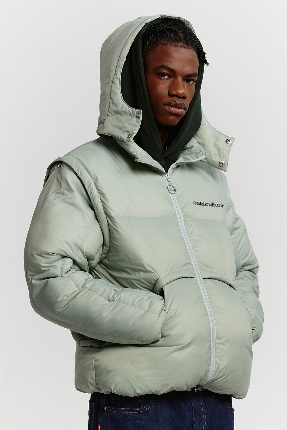 MULTIFUNCTIONAL PUFFER JACKET PISTACHIO GREEN