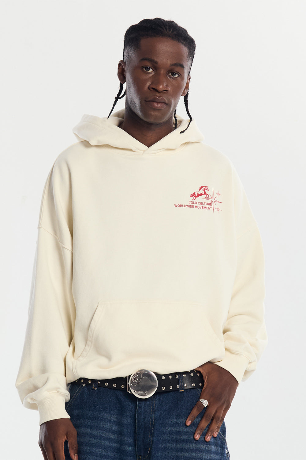 HORSES HOODIE IVORY WHITE