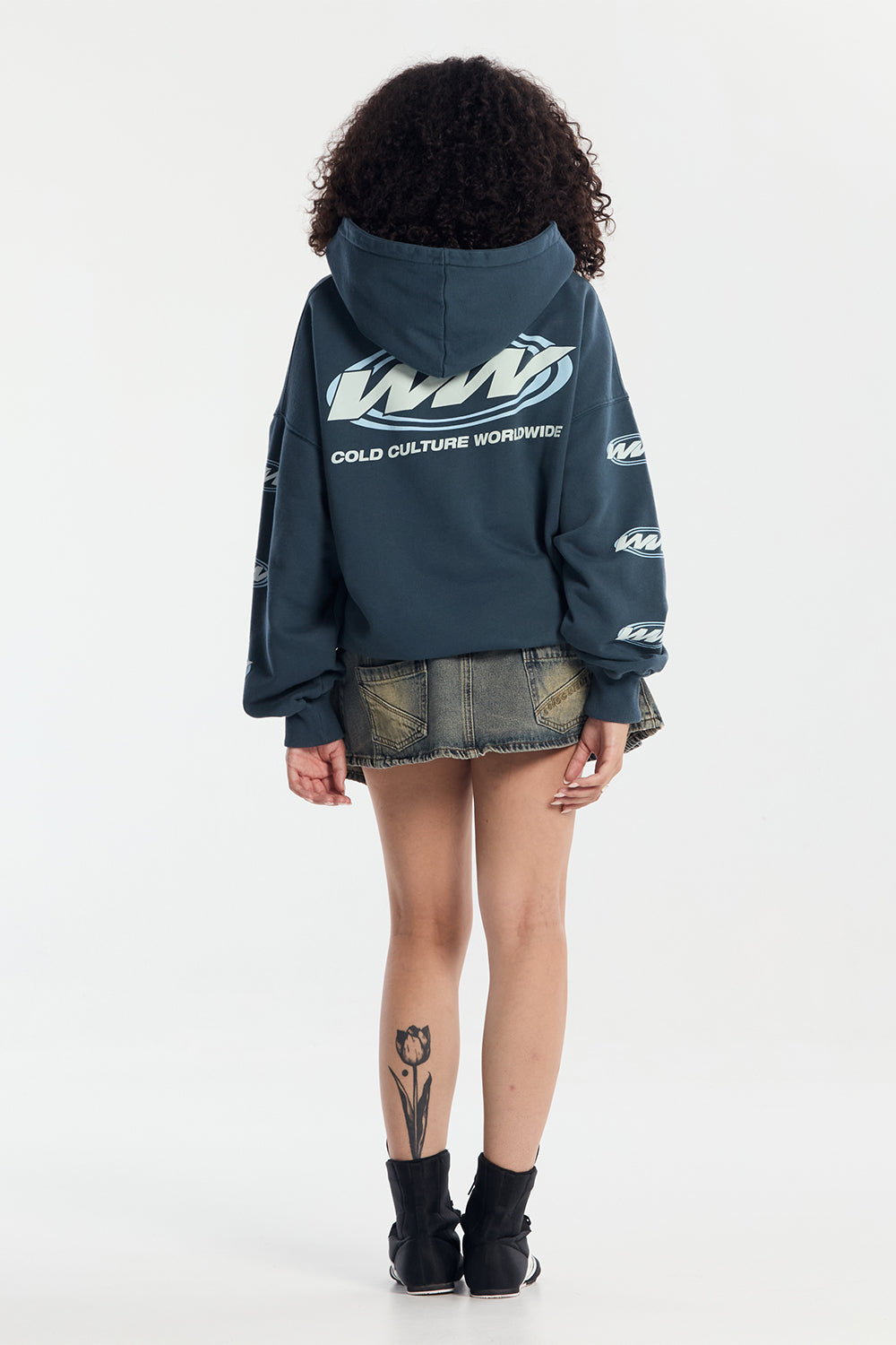 WORLDWIDE CIRCLE HOODIE SLATE BLUE