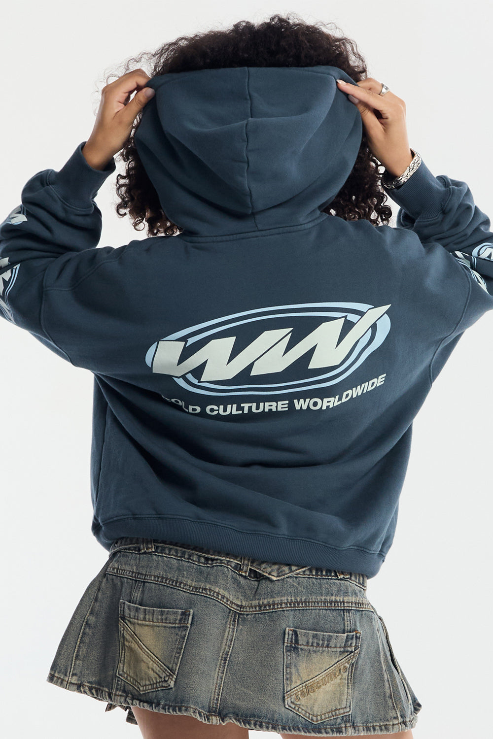 WORLDWIDE CIRCLE HOODIE SLATE BLUE