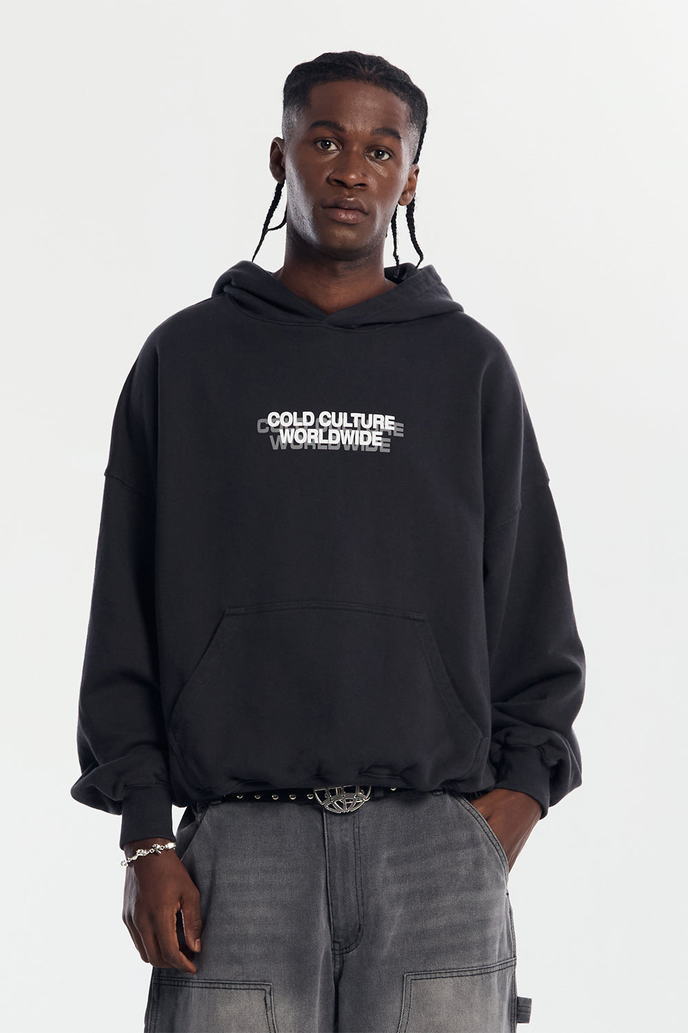 STARS CIRCLE HOODIE BLACK