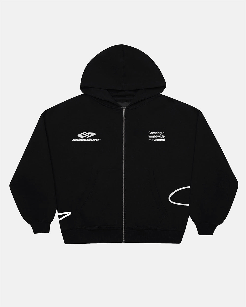 DEFENSE ZIP HOODIE BLACK