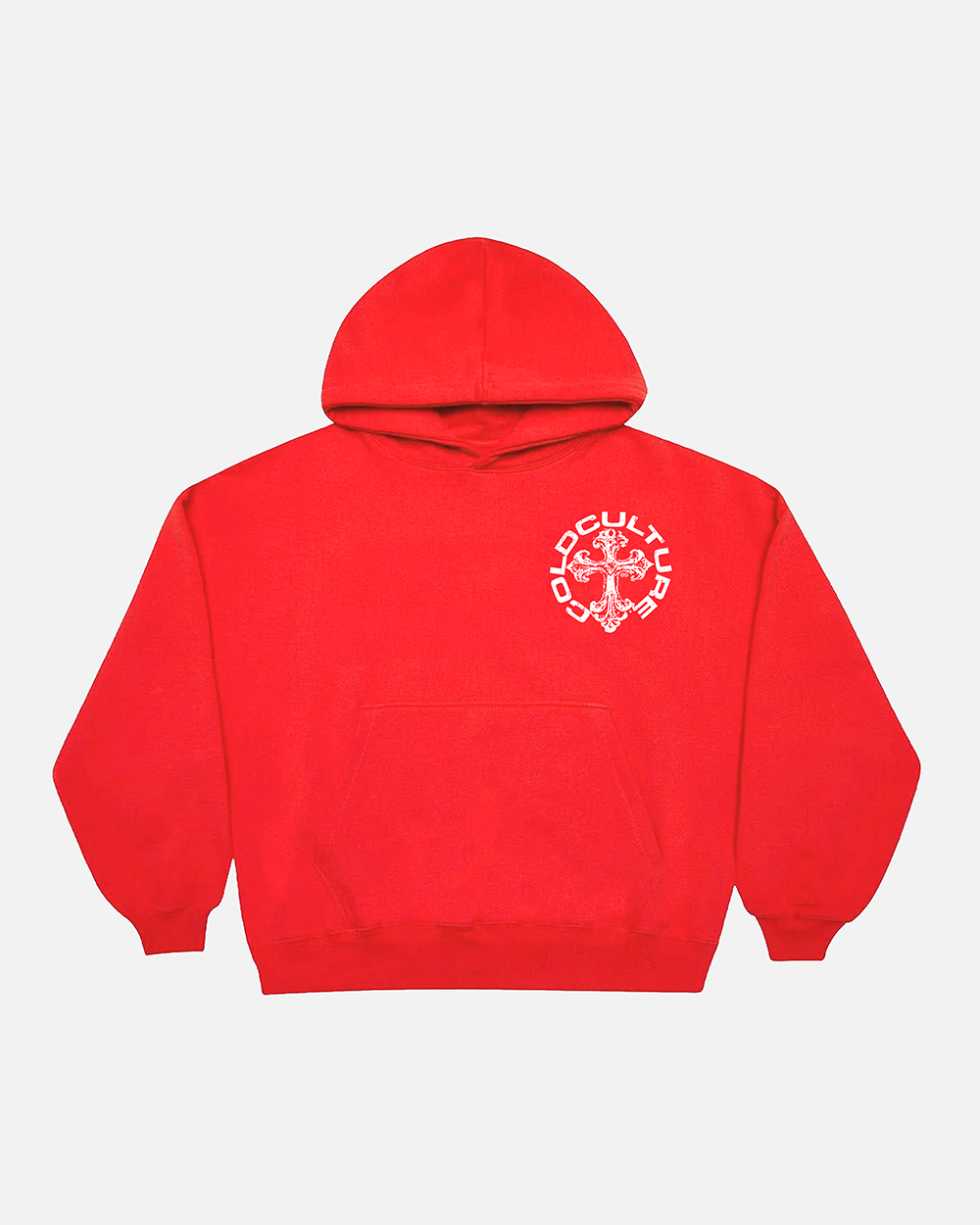DISCHARGE HOODIE RED - Cold Culture #packshot