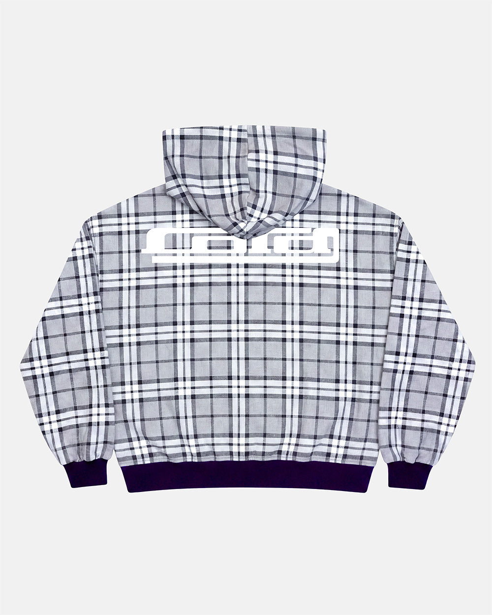 GRID ZIP HOODIE TARTAN DARK BLUE/GREY