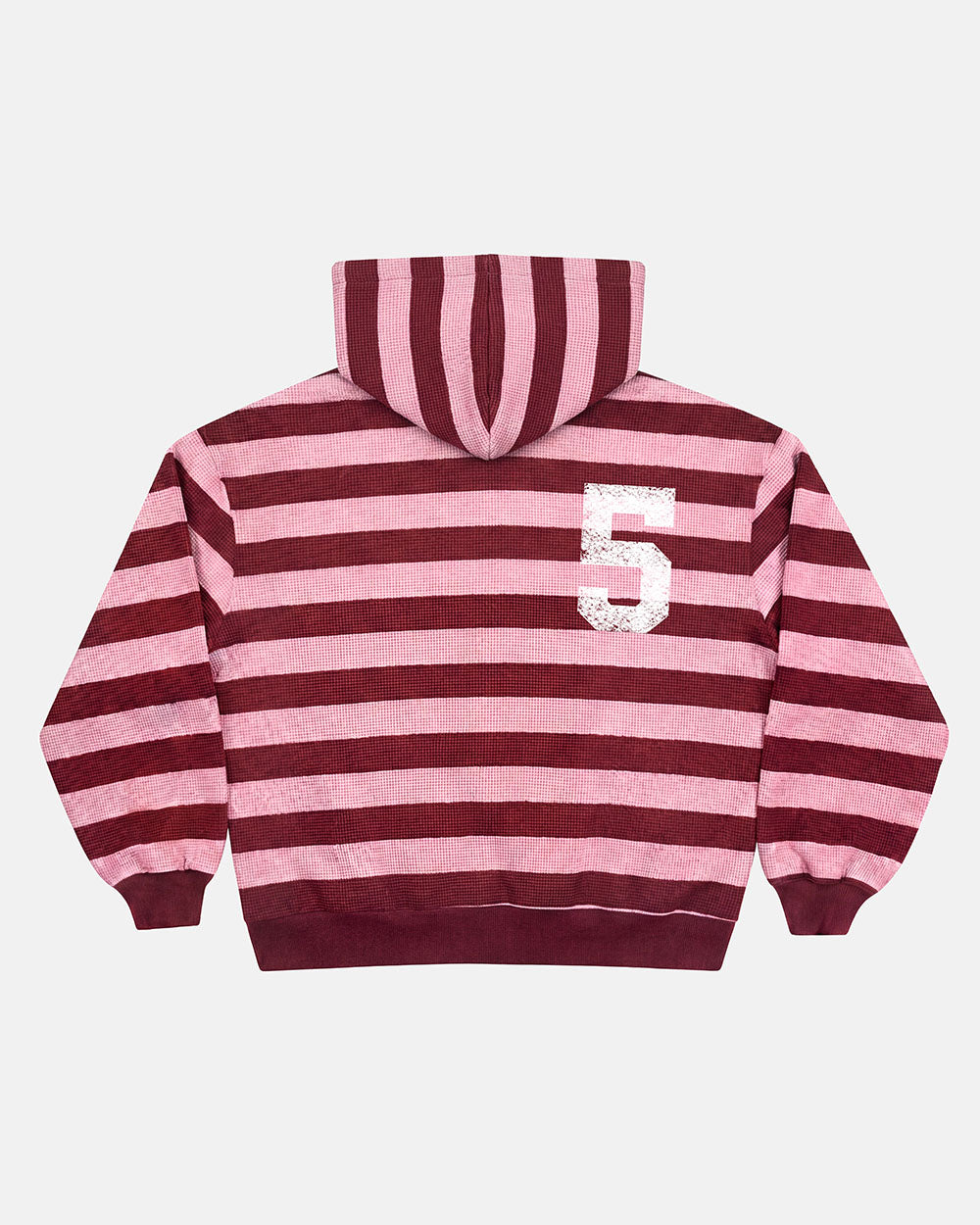 UNTRUE WAFFLE REVERSIBLE ZIP HOODIE PINK