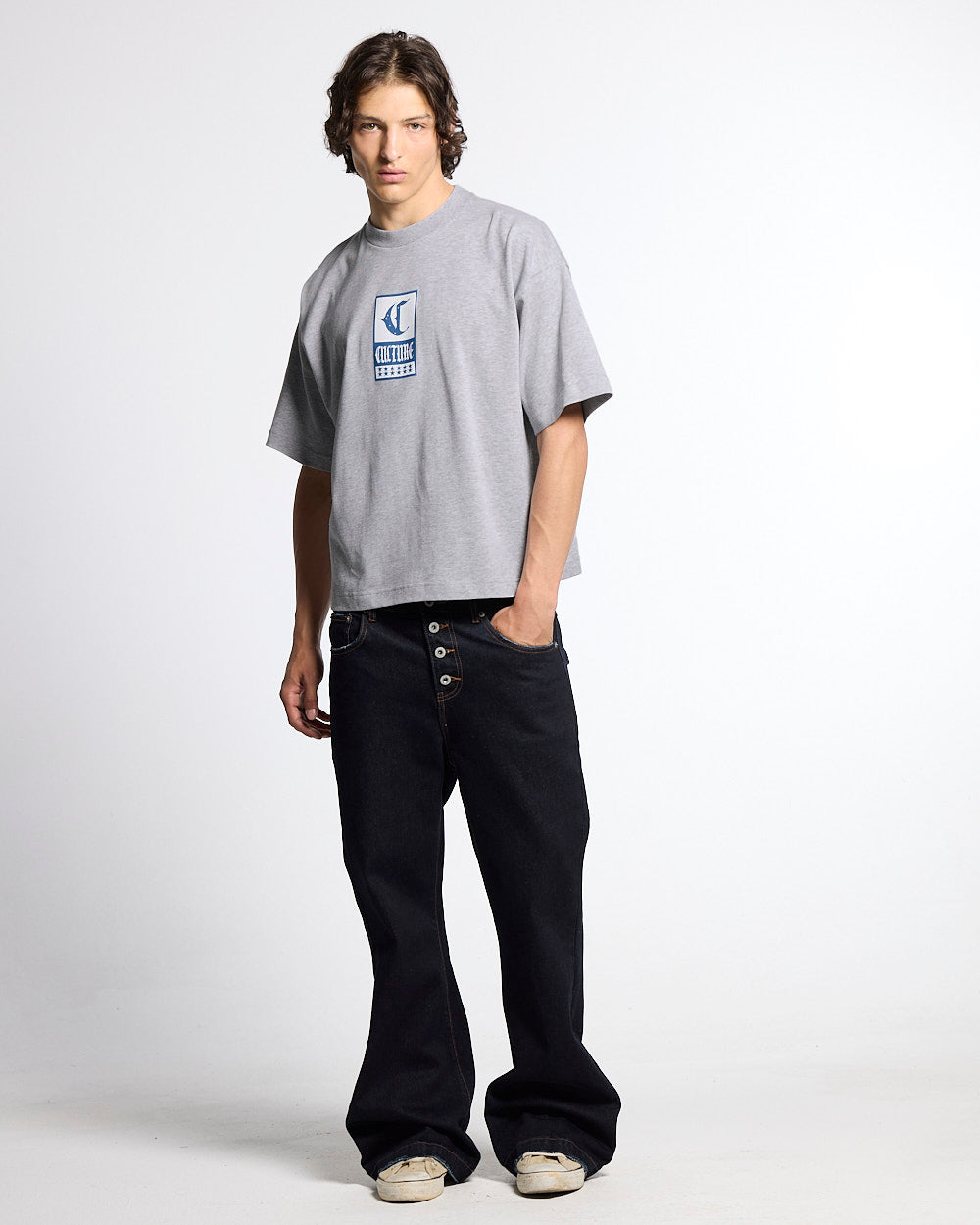 BLURRED V5 BOOTCUT PANTS RAW DENIM - Cold Culture #man