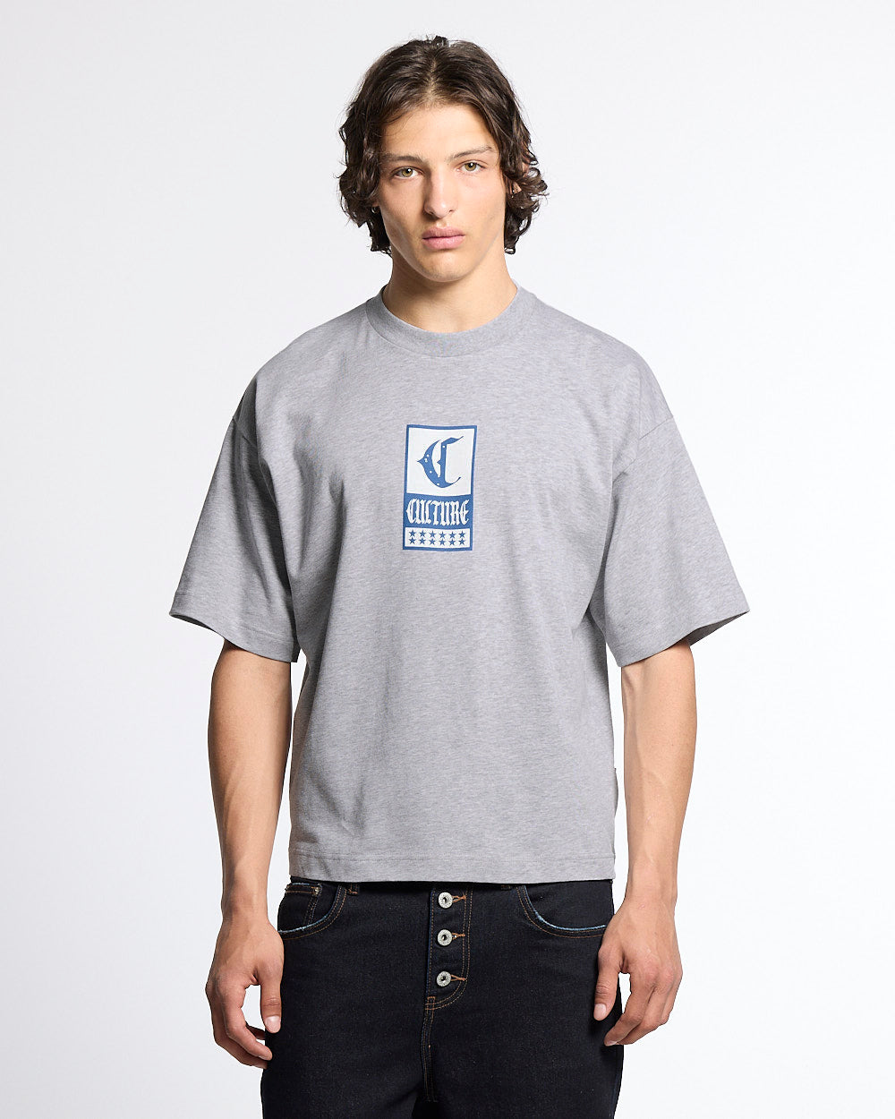 GOTHIC CURVED TEE GREY - Cold Culture #man