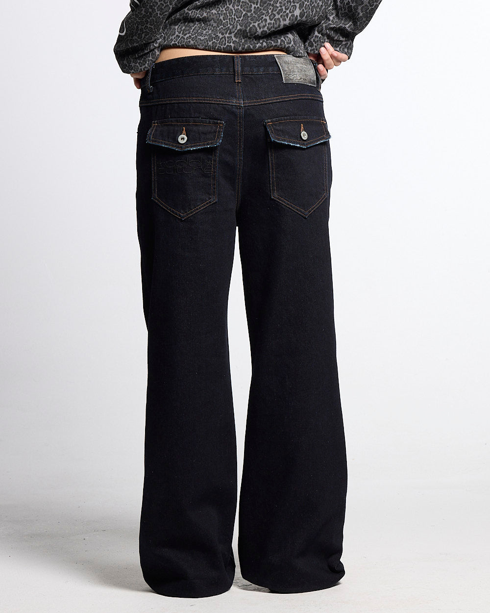 BLURRED V5 BOOTCUT PANTS RAW DENIM - Cold Culture