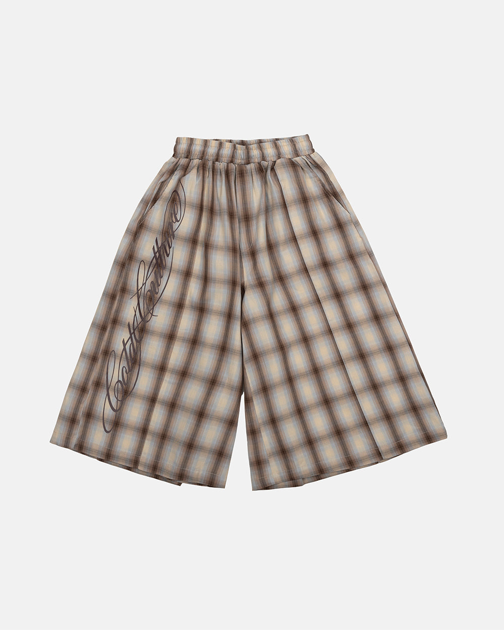 OFFICE SCRIPT SHORTS BEIGE