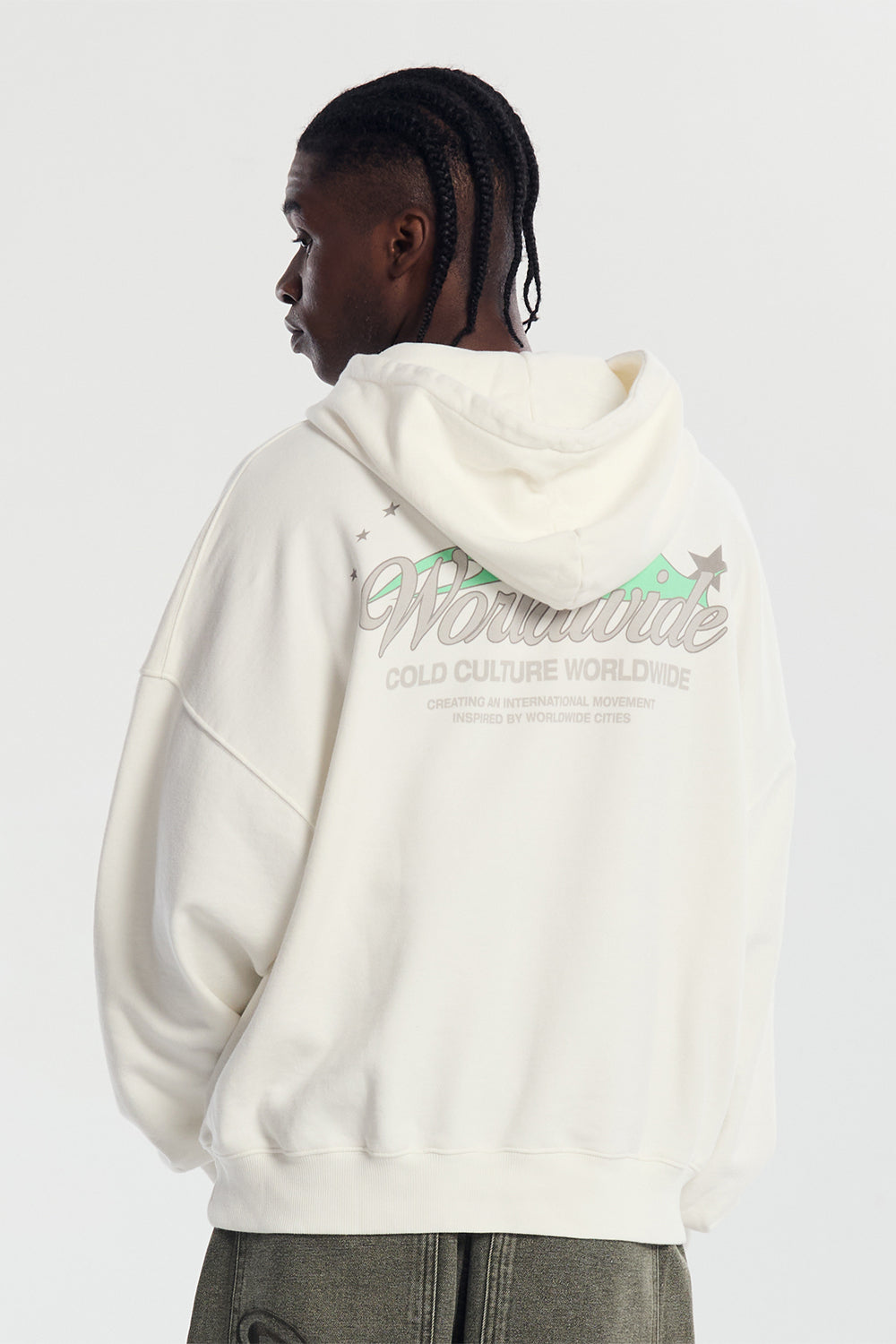 FLAME STARS HOODIE WHITE