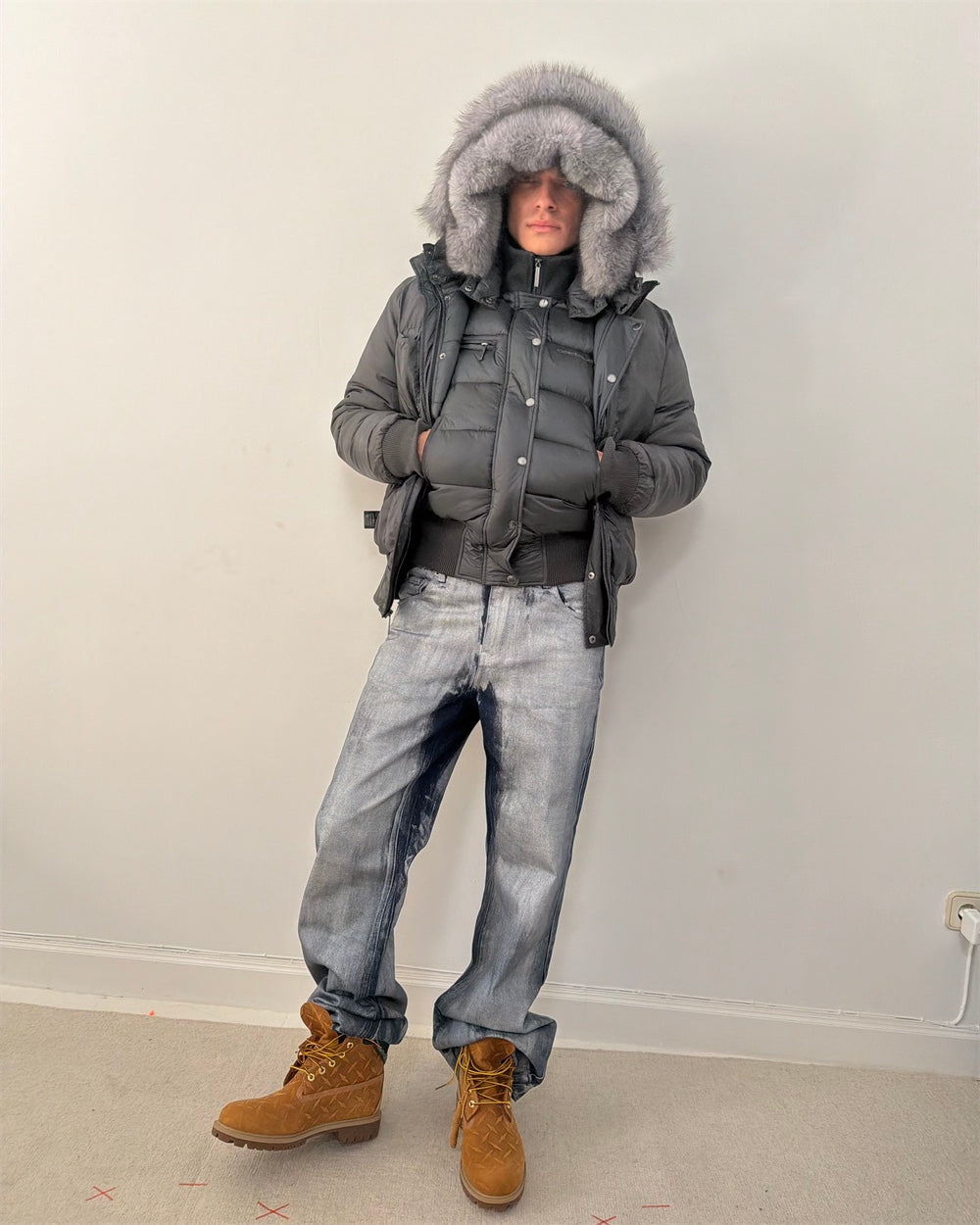 SLOPE PUFFER GREY - Cold Culture