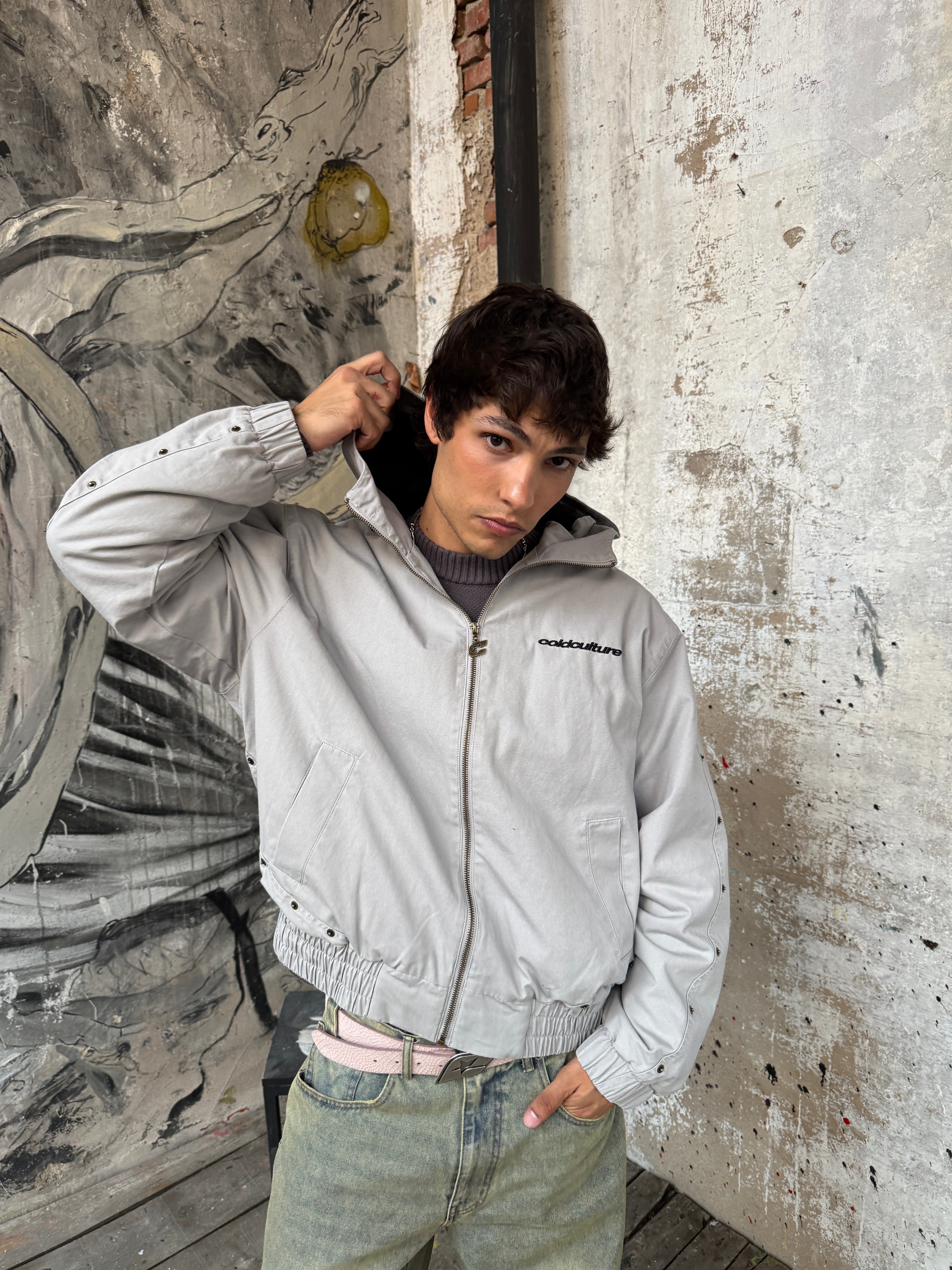 MIKE HOODED JACKET GREY