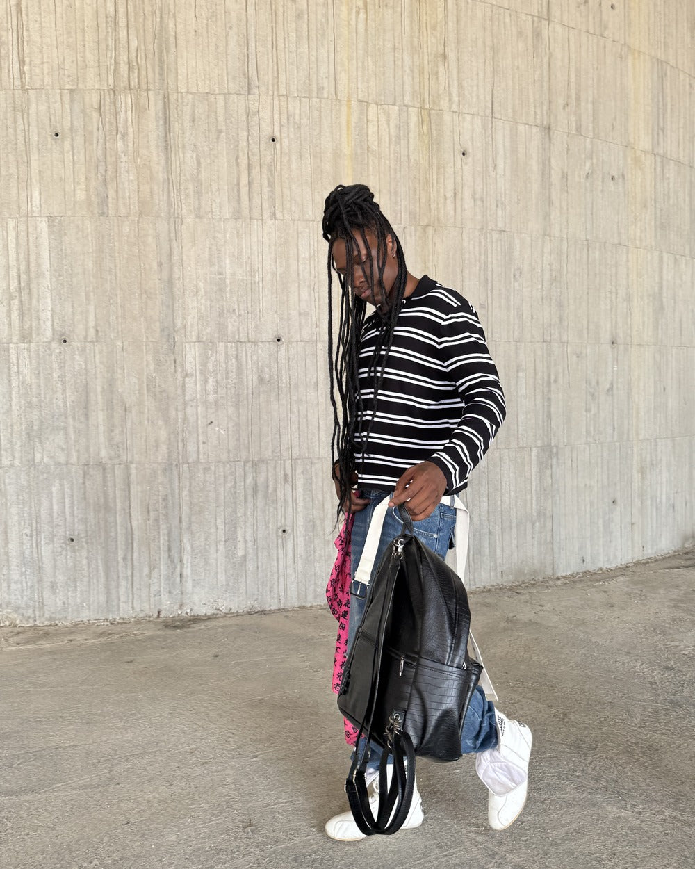 BREAKOUT KNIT POLO BLACK
