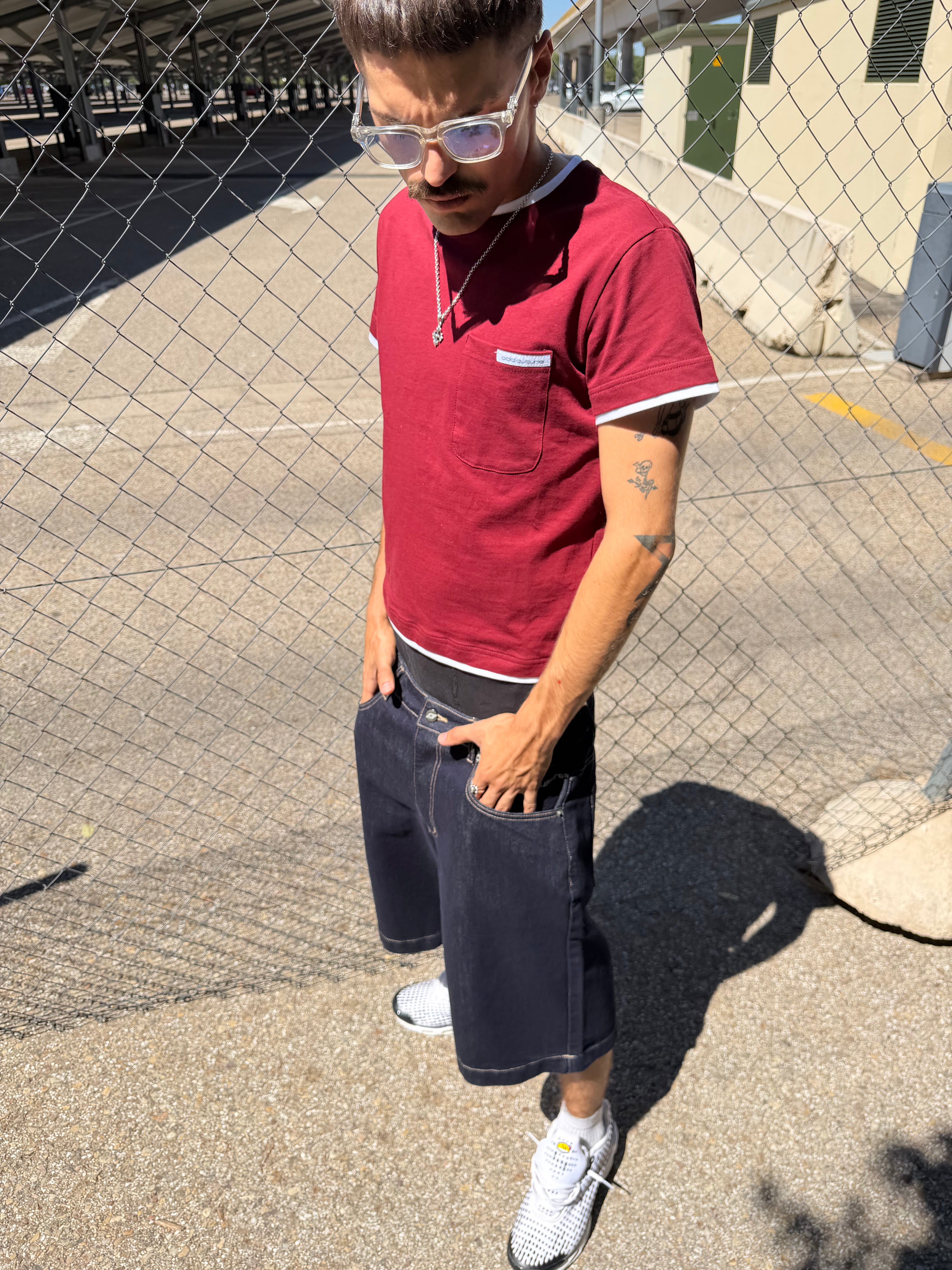 DOUBLE TEE BURGUNDY