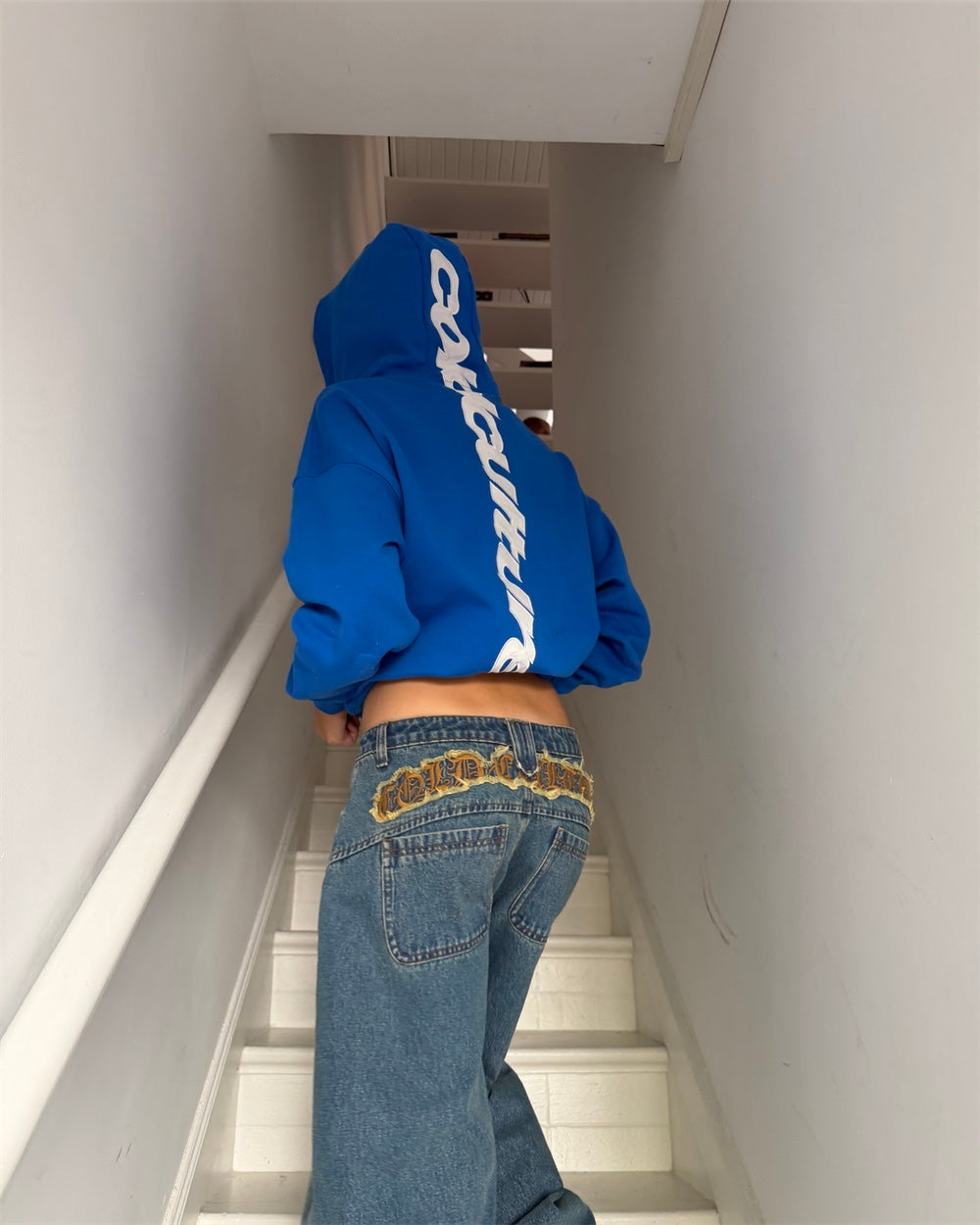 VERTICAL HOODIE BLUE - Cold Culture