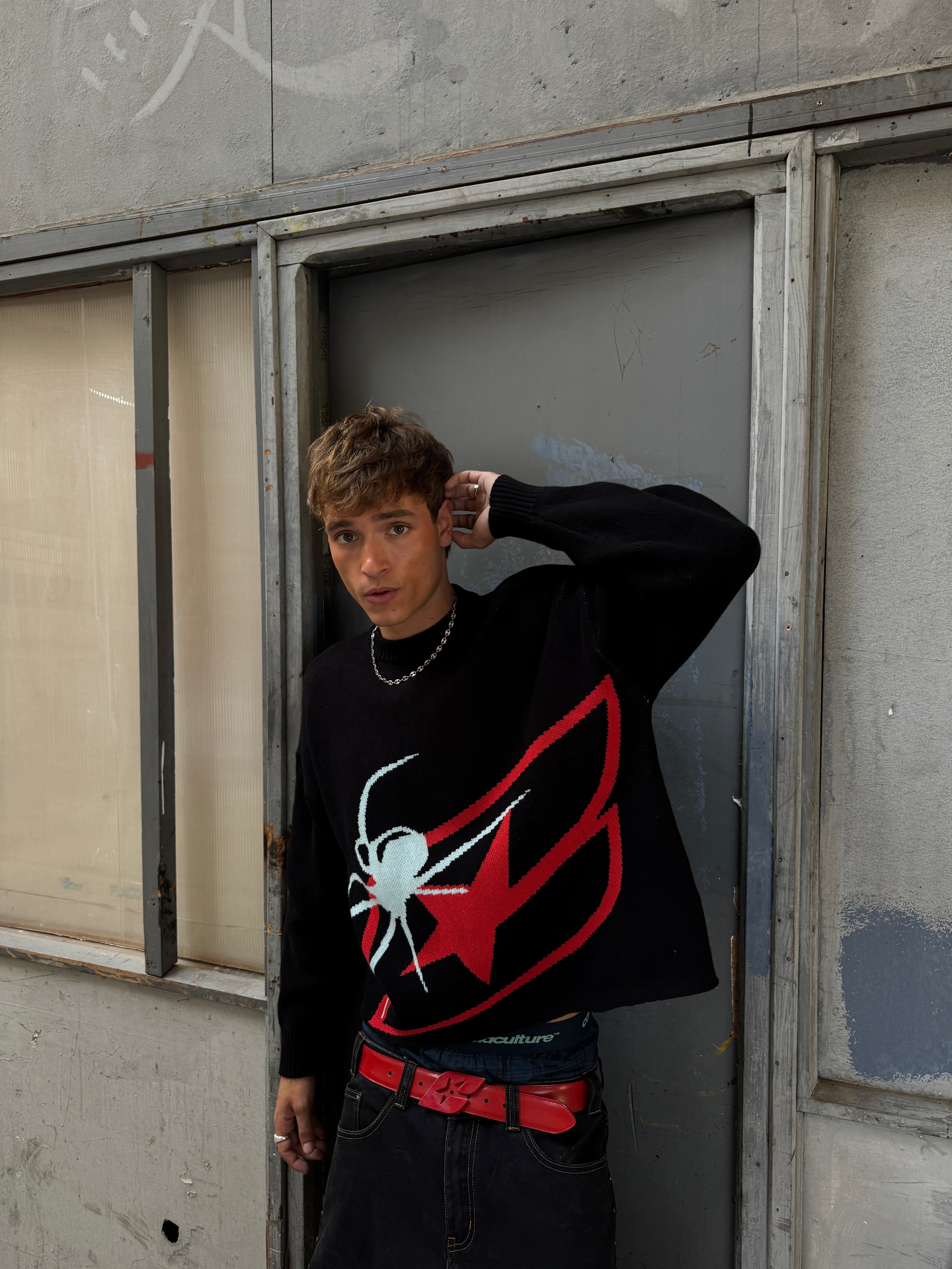 SPIDER KNIT BLACK
