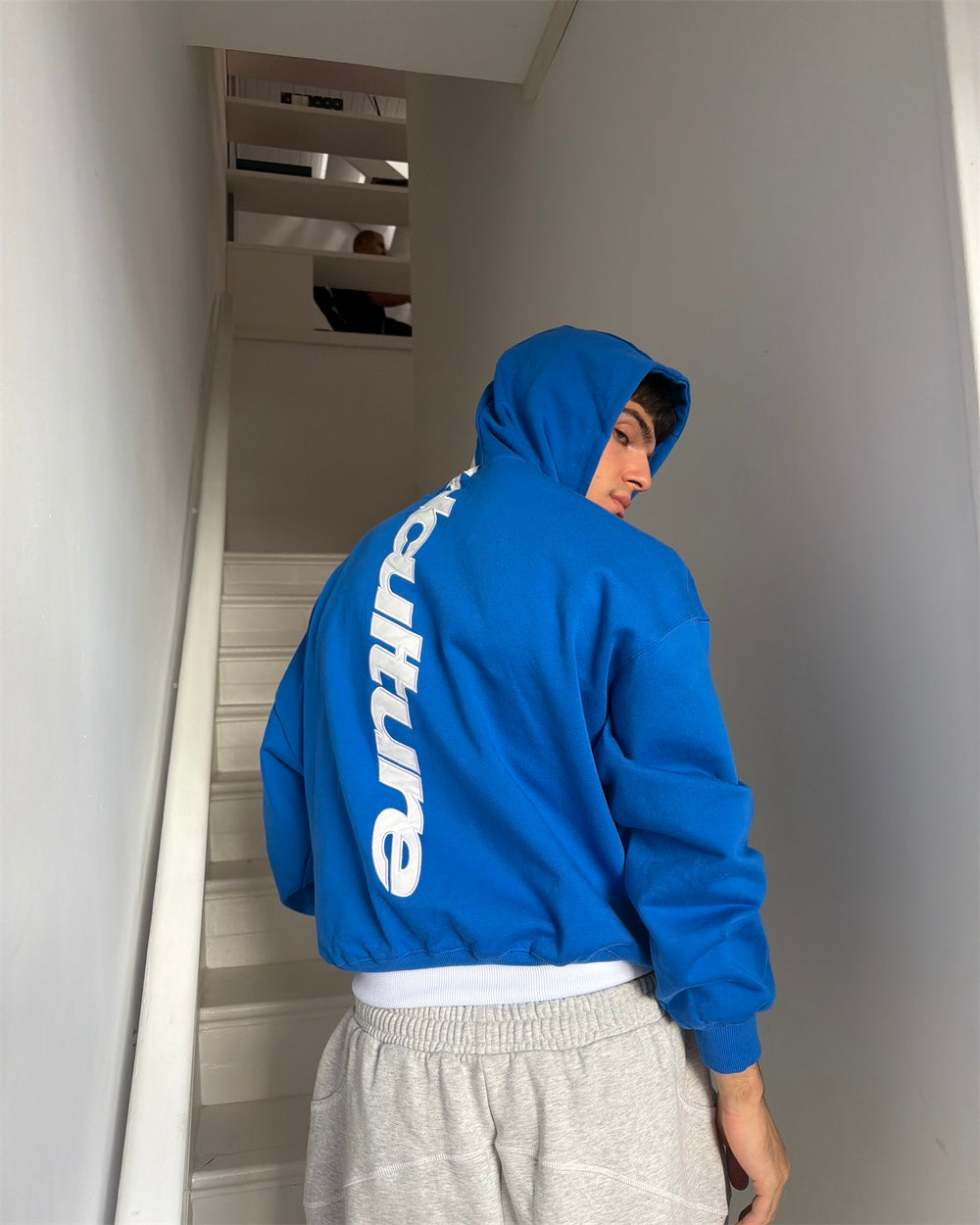 VERTICAL HOODIE BLUE - Cold Culture
