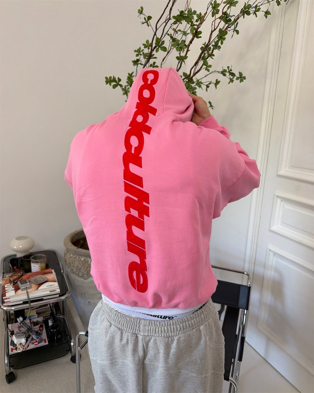 VERTICAL HOODIE PINK - Cold Culture