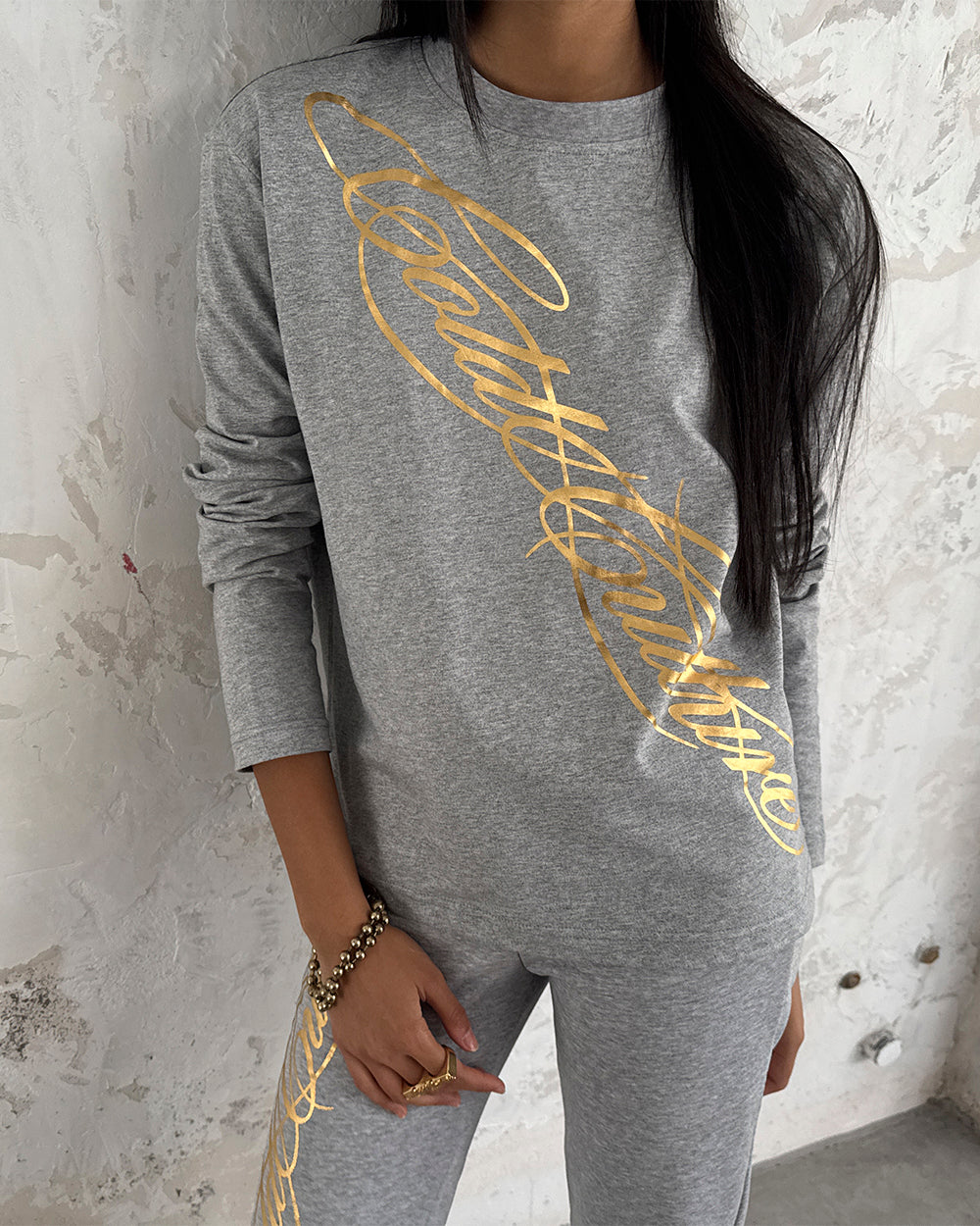 ICON LONGSLEEVE TEE HEATHER GREY