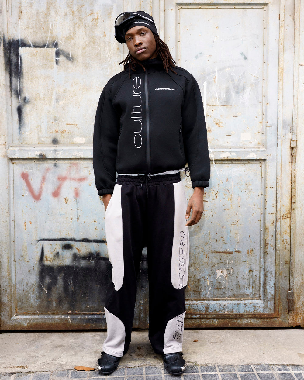 SCUBA ZIP HOODIE GREY & BLACK