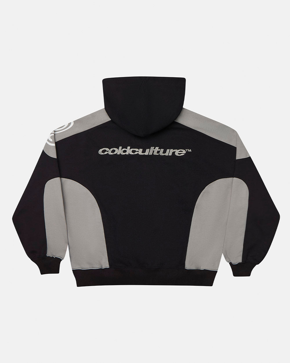 RIDER ZIP HOODIE BLACK & GREY