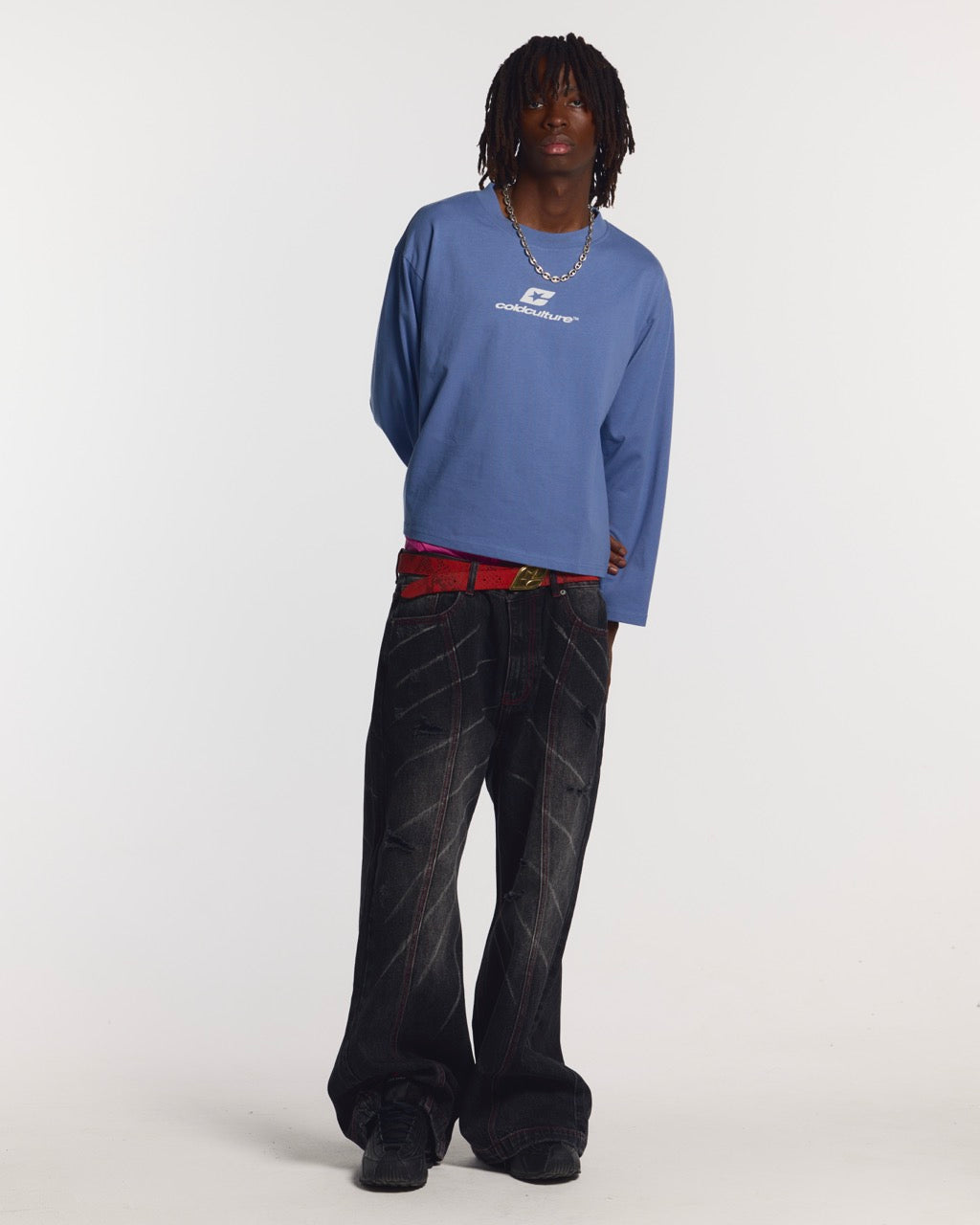 CURVED LONGSLEEVE BLUE