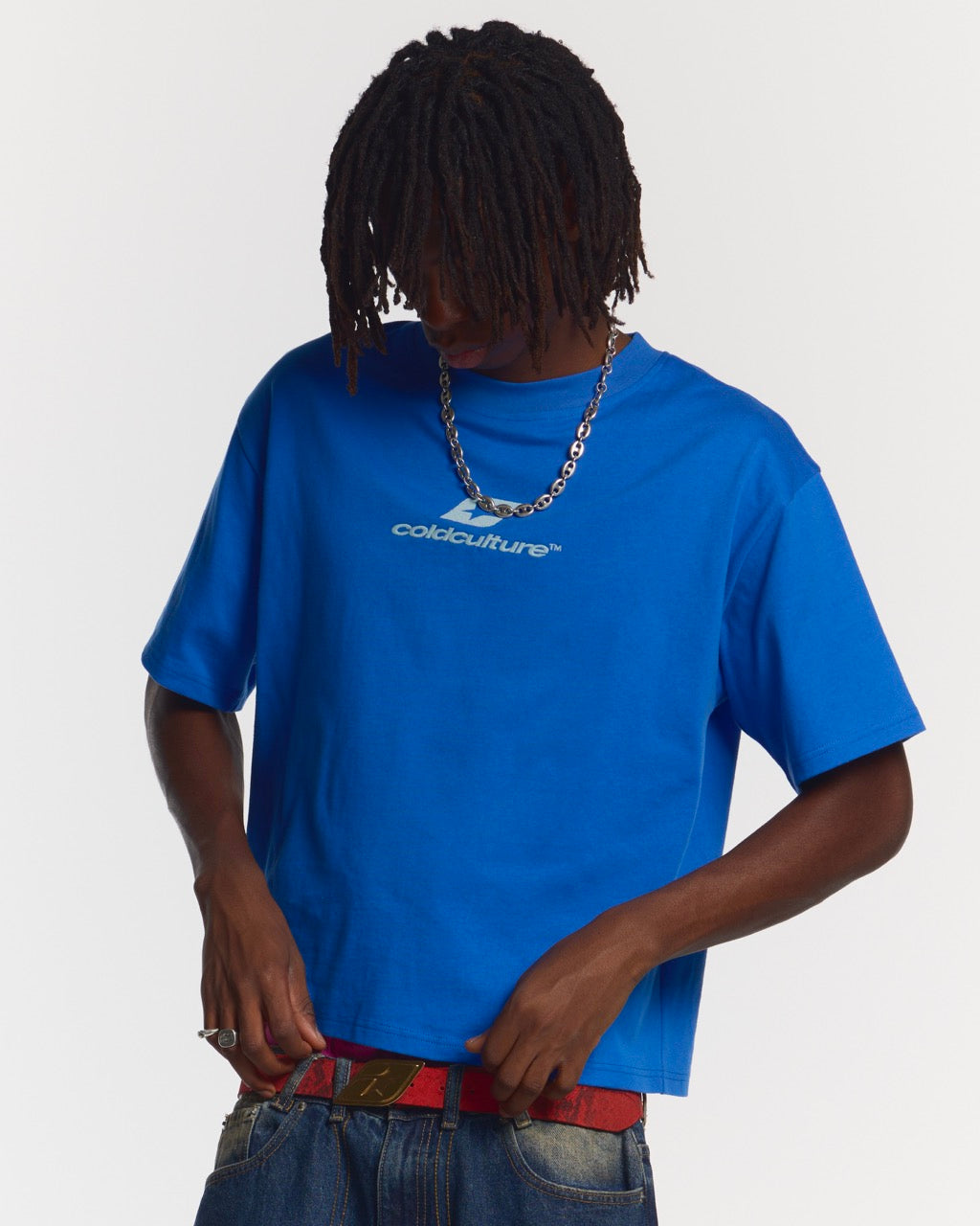 CURVED TEE BLUE
