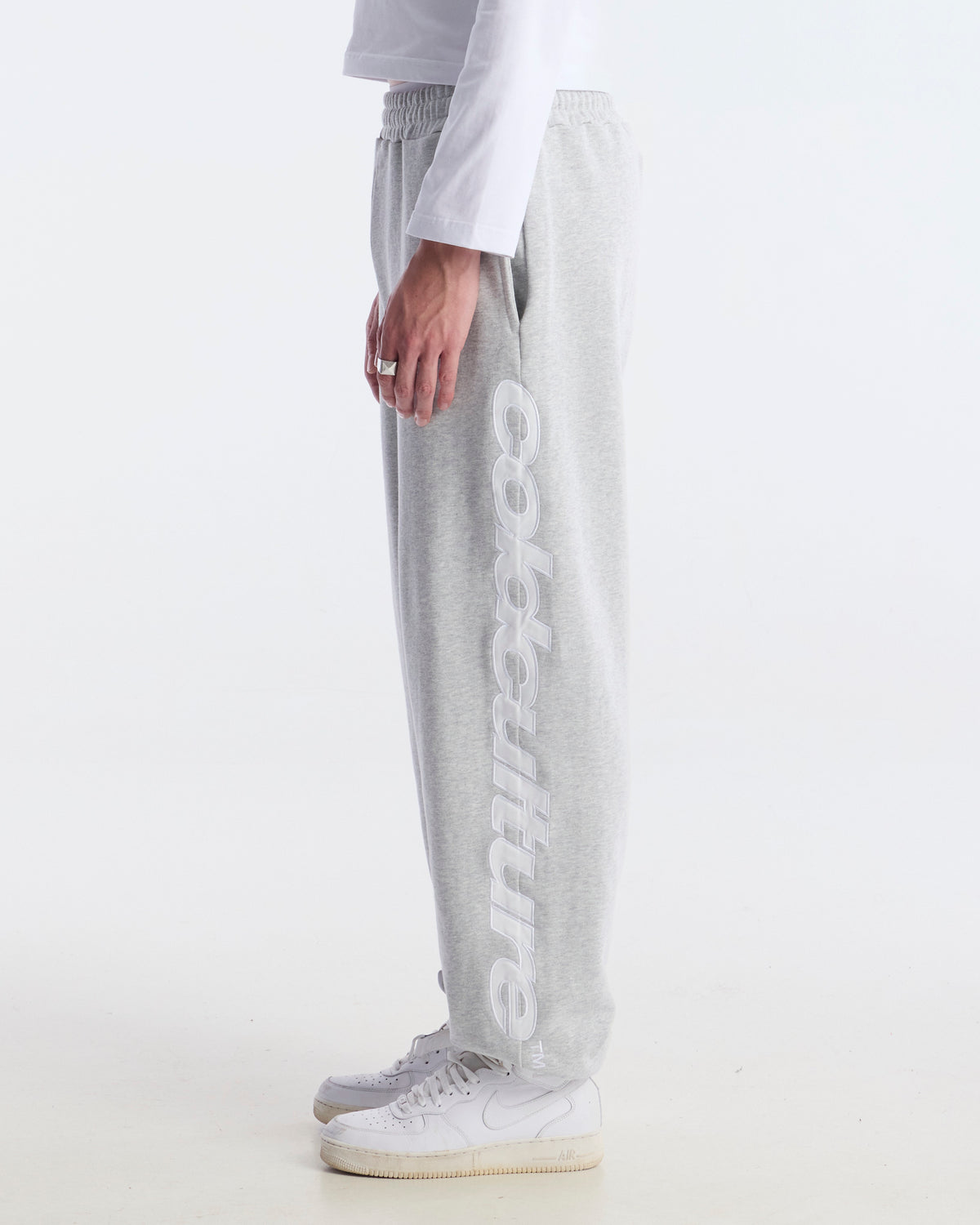 VERTICAL SWEATPANTS HEATHER GREY