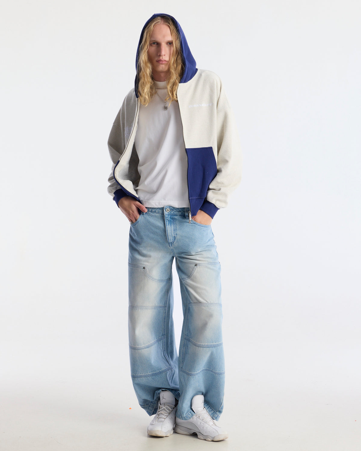 REVERSE FLEECE ZIP HOODIE HEATHER GREY - Cold Culture #man