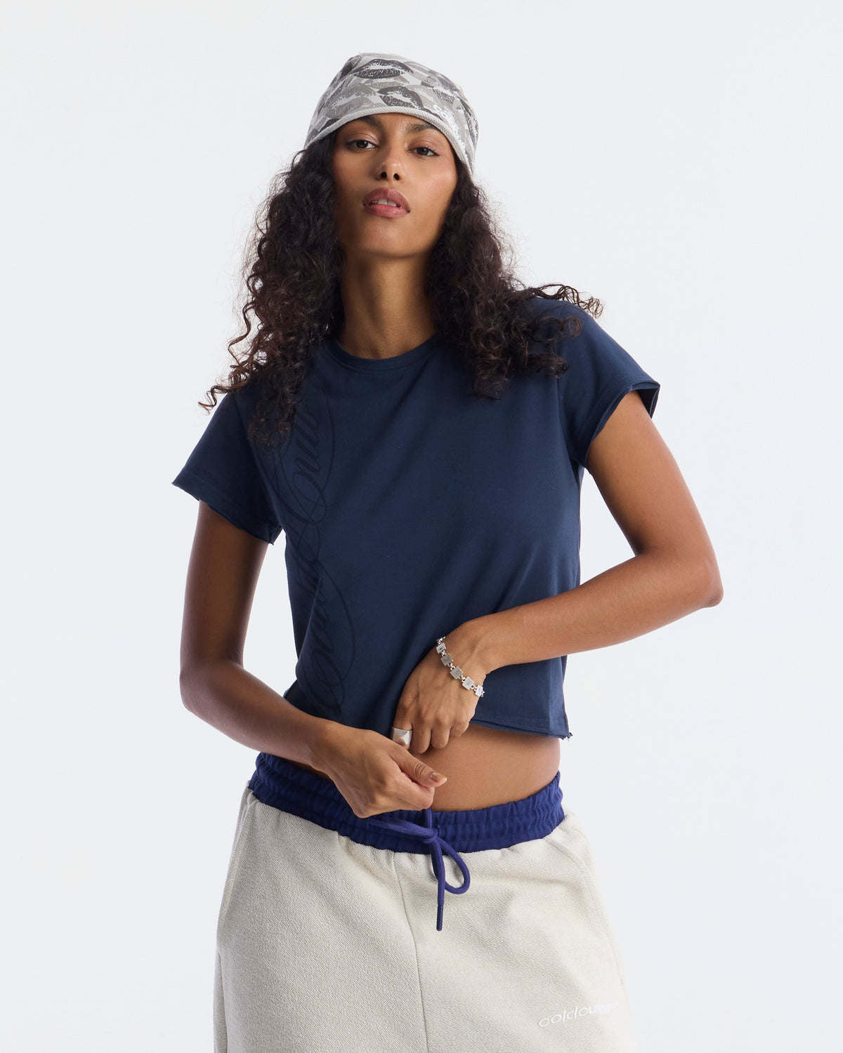 CUT-OUT BABY TEE NAVY - Cold Culture #woman