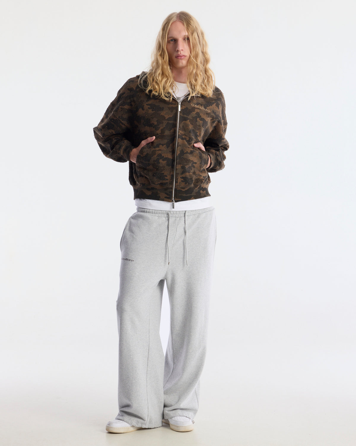 DISTRESS SWEATPANTS HEATHER GREY