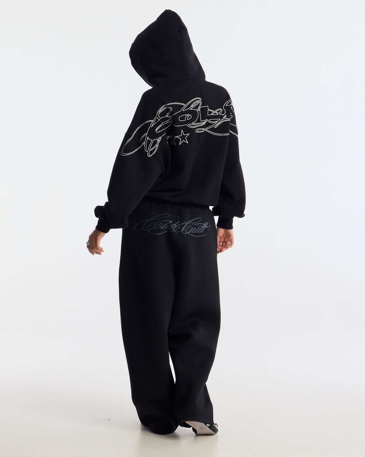 WILD LEOPARD HOODIE BLACK