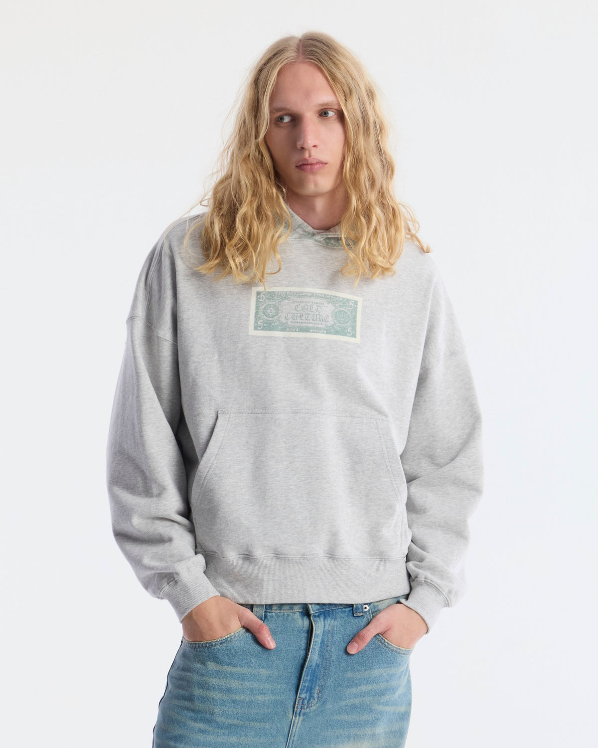 BANDS HOODIE MAN HEATHER GREY - Cold Culture #man